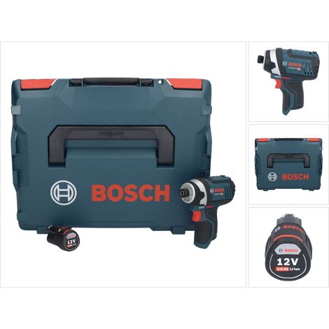 Bosch GDR 12V-105 Professional Akku Drehschlagschrauber 12 V 105 Nm 1/4" + 1x Akku 3,0 Ah + L-Boxx - ohne Ladegerät