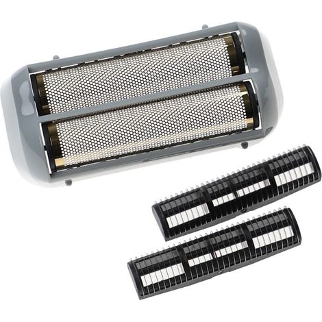 Scherkopf-Set kompatibel zu Andis ProFoil Lithium, 1x Scherkopf & 2x Klinge, Schwarz/Grau-Kompatibles Produkt