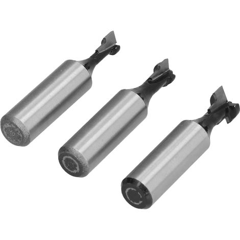 Jeu de fraises à rainurer en T pour défonceuse, diamètres 5/16", 3/8" et 1/2", queue de 1/2" (1/5)