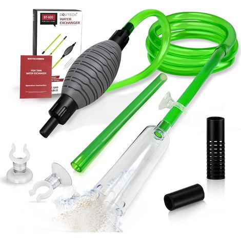 Kit para cambio de agua de acuario, kit de limpieza de grava de acuario con sifón para cambios de agua y limpieza de arena. (1/5)