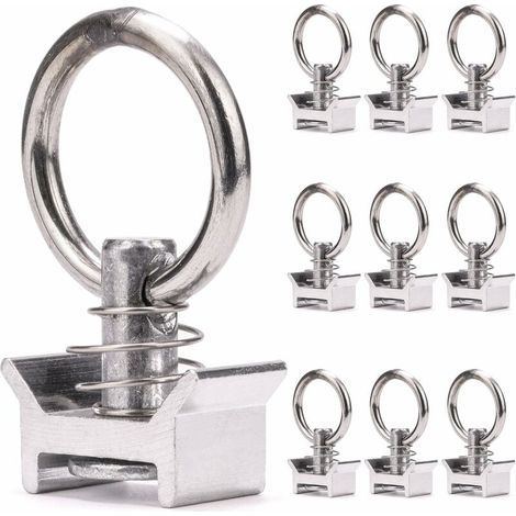 10 embouts simples 1000 dan kg pour rails d'aéronefs, anneaux d'arrimage pour rails d'arrimage - Anneau de levage RW (1/5)