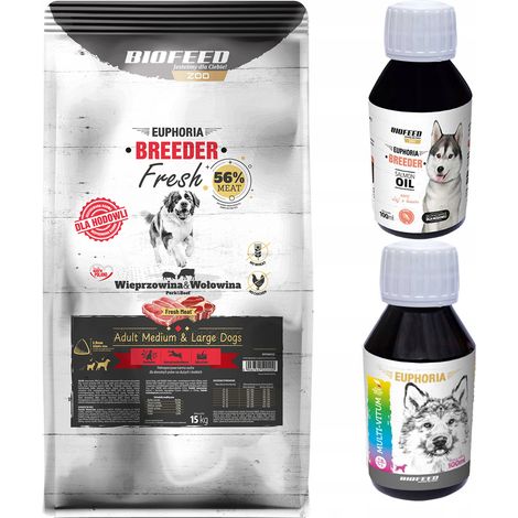 Aliment bio pour porc et bœuf secs pour grandes races, 15 kg (1/5)