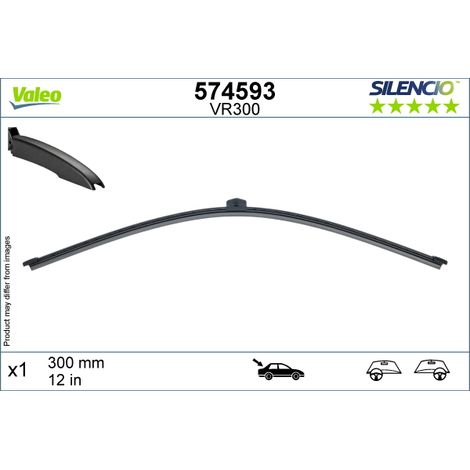 Balai d'essuie-glace Valeo 574593 AUDI 2058208702 2478206900 5FF955427 7306461 (1/5)