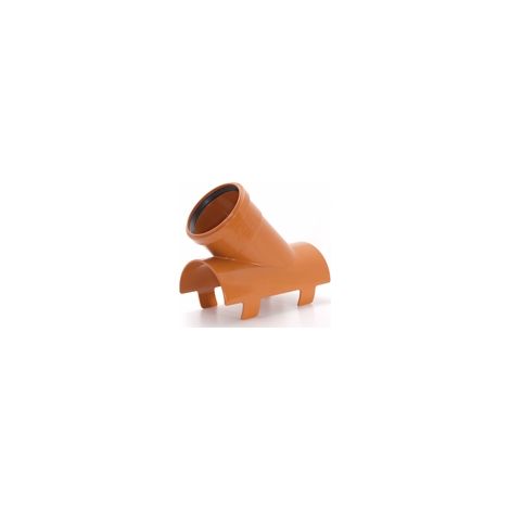 Airfit Klebe-Clips-Abzweig 45 Grad, DN 110/90mm, PVC-U, Orange, 451190KA