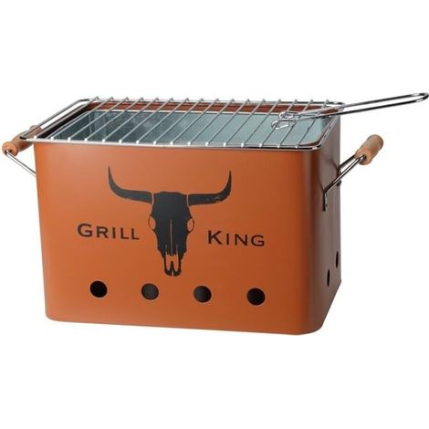 Grille de barbecue rectangulaire orange-rouge, grille de cuisson 32x20x20 cm, épaisseur 0,28 mm, brun, lot de 2, résistant à la chaleur, pour plancha et four (1/2)