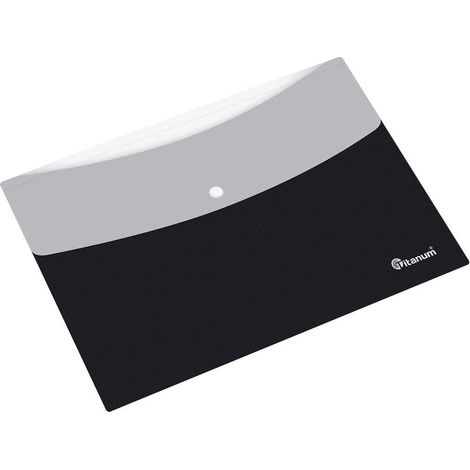 Carpeta de sobres PP A4, blanco y negro