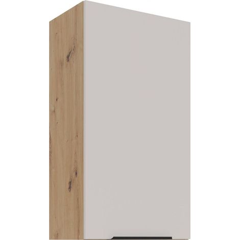 Küchen Hängeschrank 50 cm Küche SOLANO Kaschmir beige matt + Eiche Artisan matt Küchenzeile Küchenblock Küche Einbauküche (1/4)