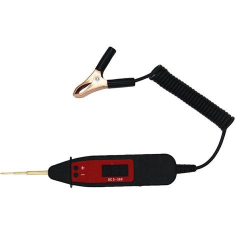 Testeur de tension numérique LCD 5-36V DC pour voiture avec lampe LED (1/5)