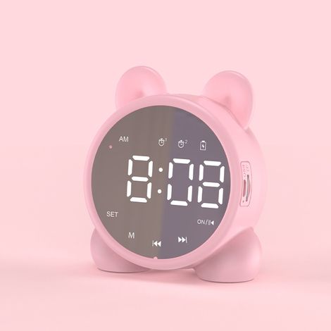 Orologio multifunzione, altoparlante Bluetooth, orologio, altoparlante a specchio, mini sveglia a scheda (1/2)