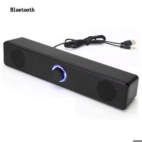 Barre de son Bluetooth stéréo 4D avec caisson de basses pour TV et PC son puissant (29.6cm5.5cm6cm) (1/5)