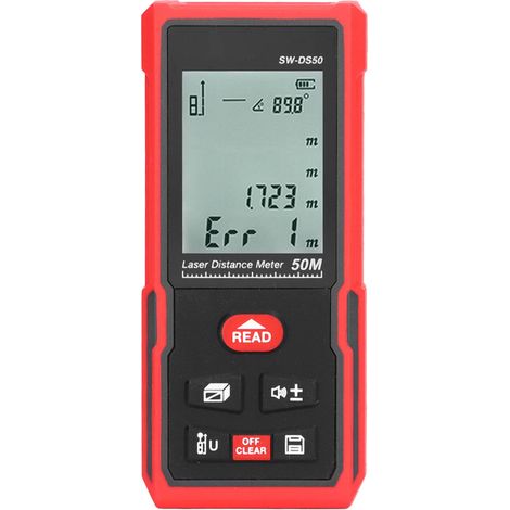 Télémètre Laser Infrarouge SW-DS50, Règle de Mesure de Haute Précision pour Distances, Surfaces et Volumes (Sans Piles, Livré Sans Batterie) (1/5)