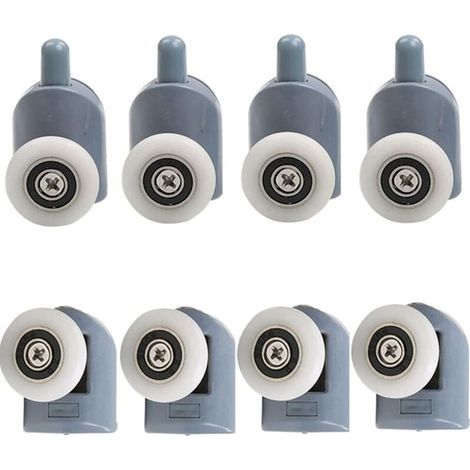 Roulettes de porte de douche, lot de 8, diamètre 23 mm, pour cabines de douche (1/4)