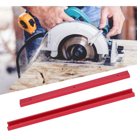 Selbstbau-Modifikation von Gleitschienen für die Holzbearbeitung Typ 30, 400 mm Begrenzungsführungsschienen einer umgedrehten Werkbank für eine elektrische Kreissäge. (1/5)