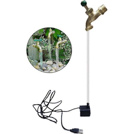 Fontaine décorative créative avec robinet et statue, cadeau idéal pour la maison et le jardin (1/5)