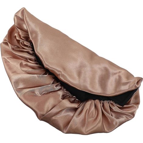 Bonnet de nuit en satin uni, protège-cheveux, compatible avec les femmes. (1/5)