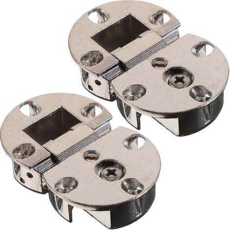 Charnières pour rabat de table pliante avec angle d'ouverture de 180 degrés, finition zinc argenté (1/5)