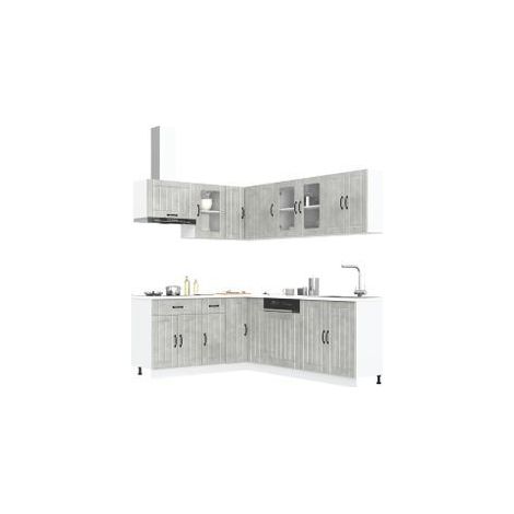 Ensemble d'armoires de cuisine 11 pcs Lucca bois d'ingénierie (1/5)