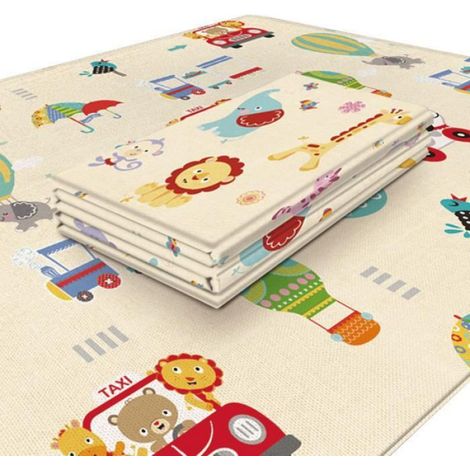 tapis de jeu pliable Tapis de jeu pour bébé, doux, confortable, léger, pliable, Compact, pour ramper, puericulture aire (1/3)