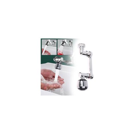 Extensión de grifo giratoria 1080, modo de doble caño, grifo de ABS, brazo mecánico, aireador, aireador de fregadero, filtro de agua extendido - Crezuo