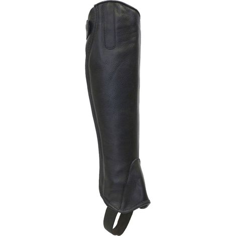 Ghette Winner in pelle di qualità con elastico posteriore colore nero: XL
