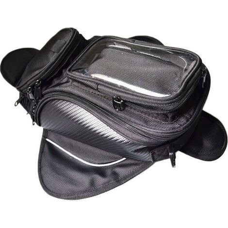 Sacoche de Réservoir de Moto - Sac de Moto Noir Oxford Imperméable - Sac Magnétique Forte Universel pour Honda Yamaha Suzuki Kawasaki Harley, 321318cm (1/5)