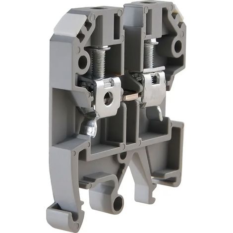 Bloque de terminales borne de paso carril DIN  4mm (gris)