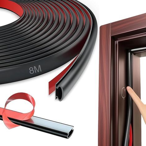 Door Window Seal, 8 m, Brown (1/5)