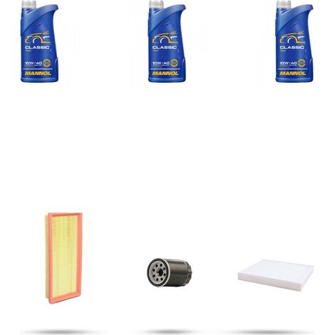 Kit tagliando 3 FILTRI e 3L OLIO compatibile con Fiat Panda II 1.4 16v 74kw dal 2006 (1/4)