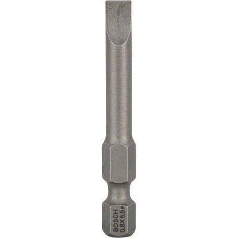 Bosch Schrauberbit Extra-Hart, S 0,8 x 5,5, 49 mm, 3er-Pack (1/4)