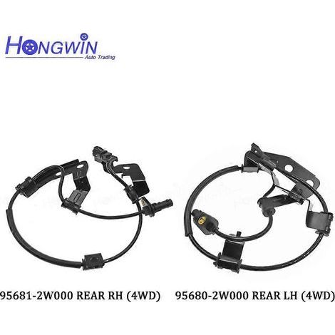 Capteur ABS de vitesse de roue arrière et avant 95680-2W000 95681-2W000 pour Hyundai Santa Fe Sport XL Kia Sorento 2.0L 2.4L 3.3L 2013-2019 4WD (arrière droit et gauche) (1/4)