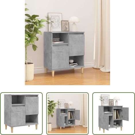 vidaXL Holzwerkstoff - Sideboard Betongrau 60x35x70 cm Holzwerkstoff (1/5)