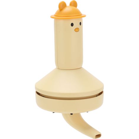 Aspirateur de bureau portable mini à chargement USB, balai à poussière jaune (1/5)