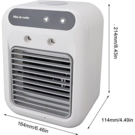 Climatiseur Portable , Climatiseur Mobile Silencieux , Refroidisseur d'air de 500 ml , Rafraichisseur d'air , 2 Vitesses+2 Modes de Brumisation , Réglde la direction du vent à 20° , Mi (1/5)