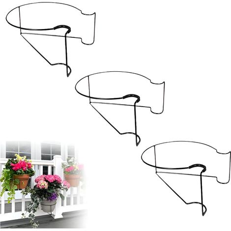 Lot de 3 jardinires flottantes pour rambarde de jardin (1/5)