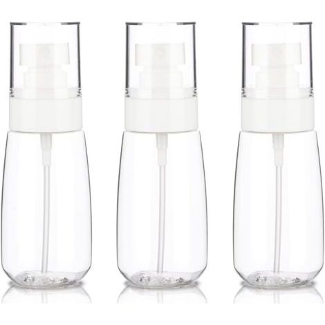 Pequeños frascos pulverizadores de viaje de 60 ml, frascos pulverizadores de viaje vacíos, mini frascos pulverizadores de plástico de niebla fina