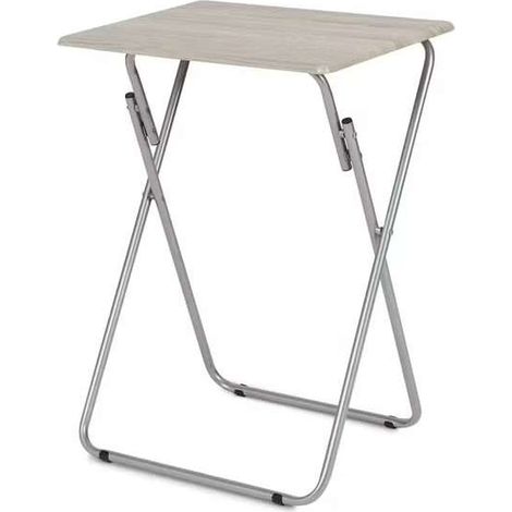 Domo Mea - Tavolo Pieghevole 40x38x66 cm in MDF Color Rovere (1/4)
