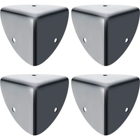 Tischeckenschutz, rostfreier Metall-Eckenschutz, stoßfester Schutz und Dekoration für scharfe Tische und Möbel, 4 Stück, Mattschwarz, EBJ039B-4P (1/4)