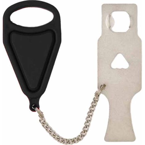 Verrou Portatif - Pour Porte Intérieure - Compatible avec Portes S'ouvrant Vers l'Intérieur - Épaisseur Minimale 3 mm - 1 Pièce (1/5)
