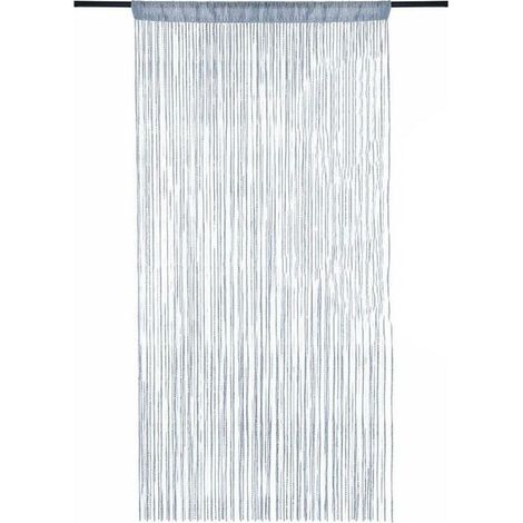 Rideau de perles suspendu, 100 x 200 cm, rideau de porte et fenêtre à pampilles, diviseur brillant, cantonnière, ligne de pampilles (blanc) (1/5)