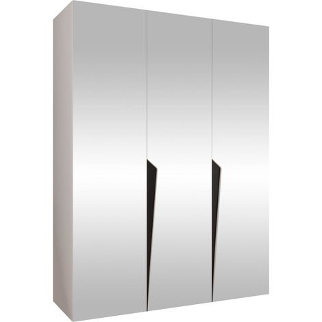 Armoire Hartford 614, Blanc, 202x150x52cm, Portes d'armoire: Avec des charnières, Nombre d'étagères: 0 (1/5)