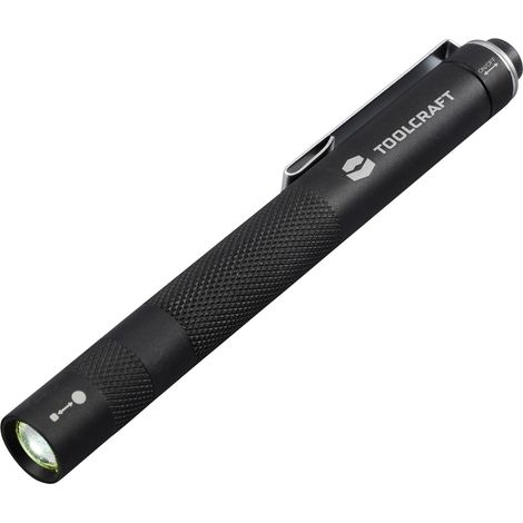 TOOLCRAFT TO-8985333  Penlight mit Gürtelclip batteriebetrieben 170 lm Schwarz 33 g