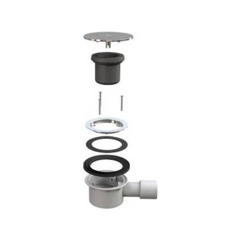 BONDE POUR PLAQUE DE DOUCHE TRIGONO INOX Dimensions : Diam. 90