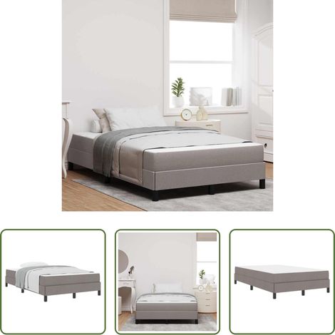 Matratze -  Boxspringbett mit Matratze Taupe 120 x 200 cm Stoff (1/5)