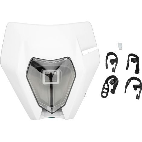 Phare LED pour moto tout-terrain, éclairage universel lumineux, lampe de fosse blanche (1/5)
