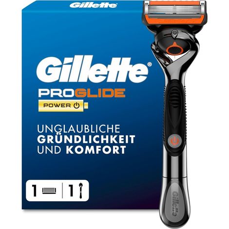 Gillette Fusion5 Proglide Power Rasierer Herren — Inkl. 1 Nassrasierer, 1 Ersatzklingen