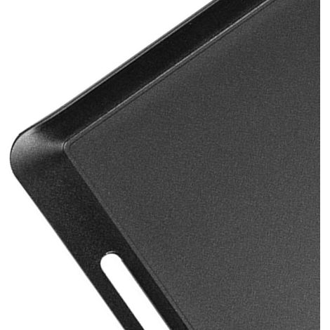 Plat de cuisson rectangulaire multifonctionnel portable pour plaques de cuisson domestiques et barbecues de camping, 18,9 x 12,9 x 0,7 cm, lot de 2. (1/5)