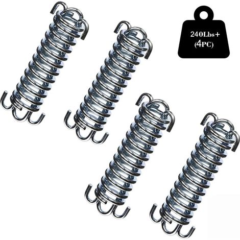 Lot de ressorts de tension pour tente de camping, voile d'ombrage, auvent, accessoires de fixation, ressort de traction inoxydable, pour un montage sûr, coupe-vent en acier inoxydable (1/5)