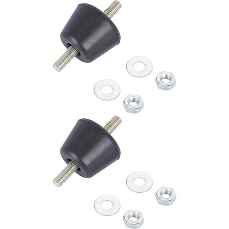 Coussinet de Condensateur en Caoutchouc Noir 2pcs Base Antichoc pour Support Mini Split, Facile à Transporter et Fixation pour Usage Intérieur et Extérieur (1/5)