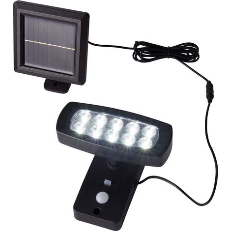 Applique murale extérieure lumineuse solaire LED détecteur de mouvement noir H 17 cm (1/3)