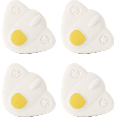 4x Coins de Protection en Mousse pour Meuble, Forme Avion Crème, Pare-Chocs de Sécurité pour Bébé, 10x10x2.5cm (1/5)